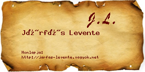 Járfás Levente névjegykártya