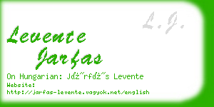 levente jarfas business card